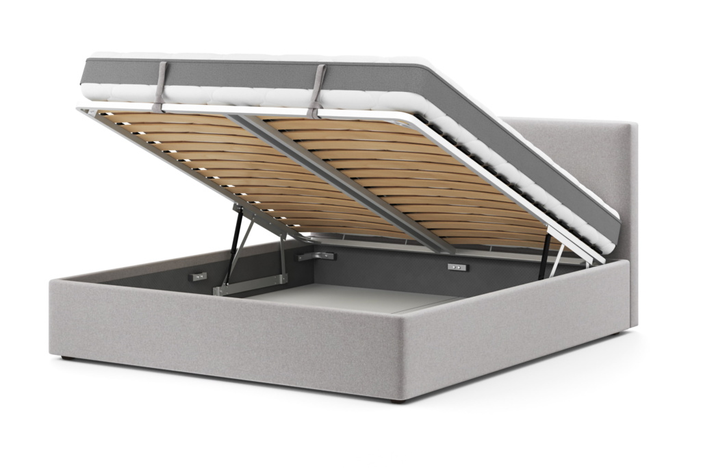 Кровать Кент 160 x 200 в рогожке Jazz с подъемным механизмом . Фото 5