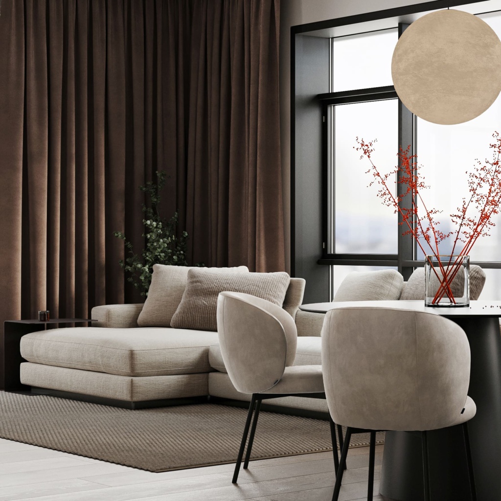 Диван Адам в интерьере в обивке: Fancy Fabric Adriana 03. Фото 9