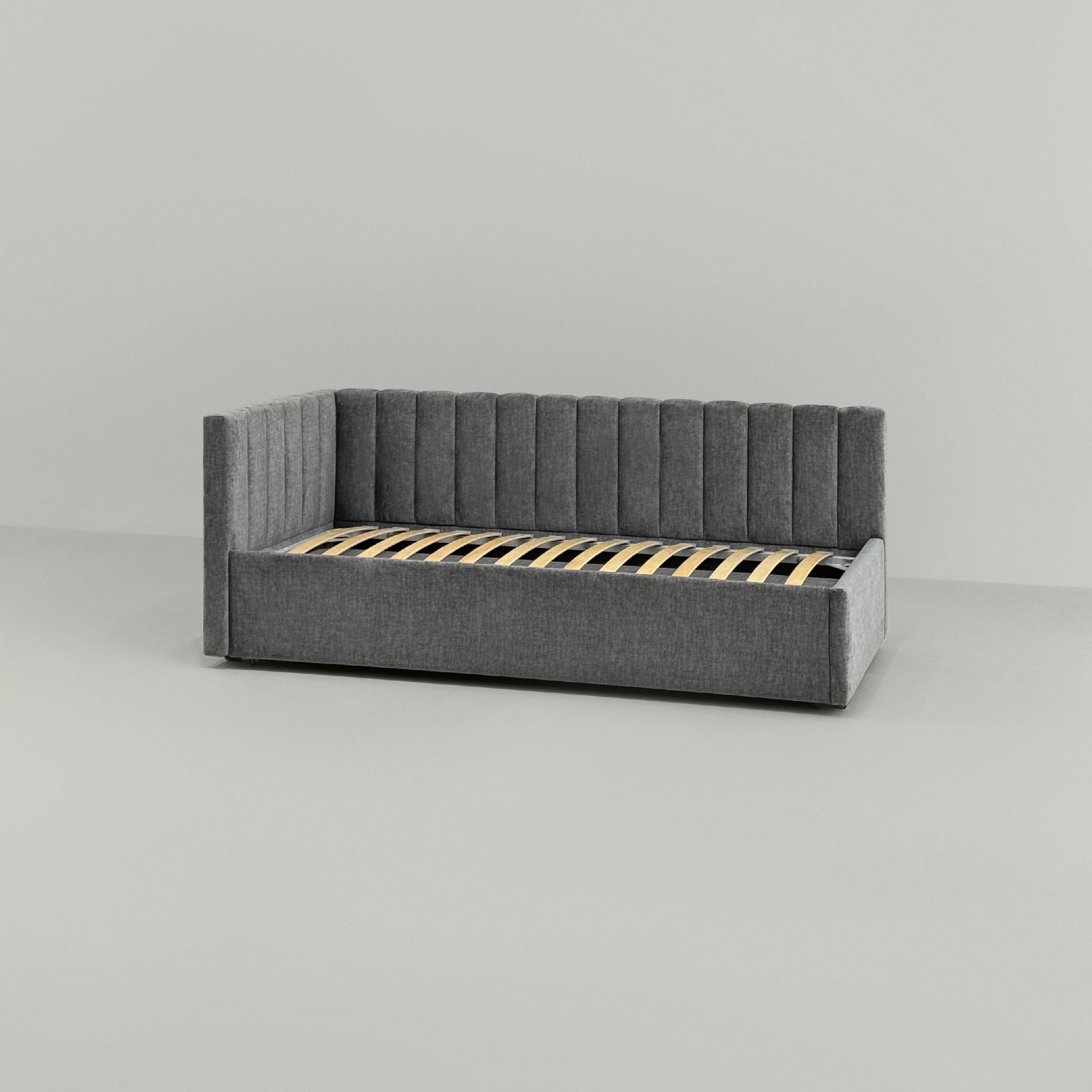 Детская кровать Натан с одним бортом в интерьере в обивке: Domiart Missoni 05. Фото 10