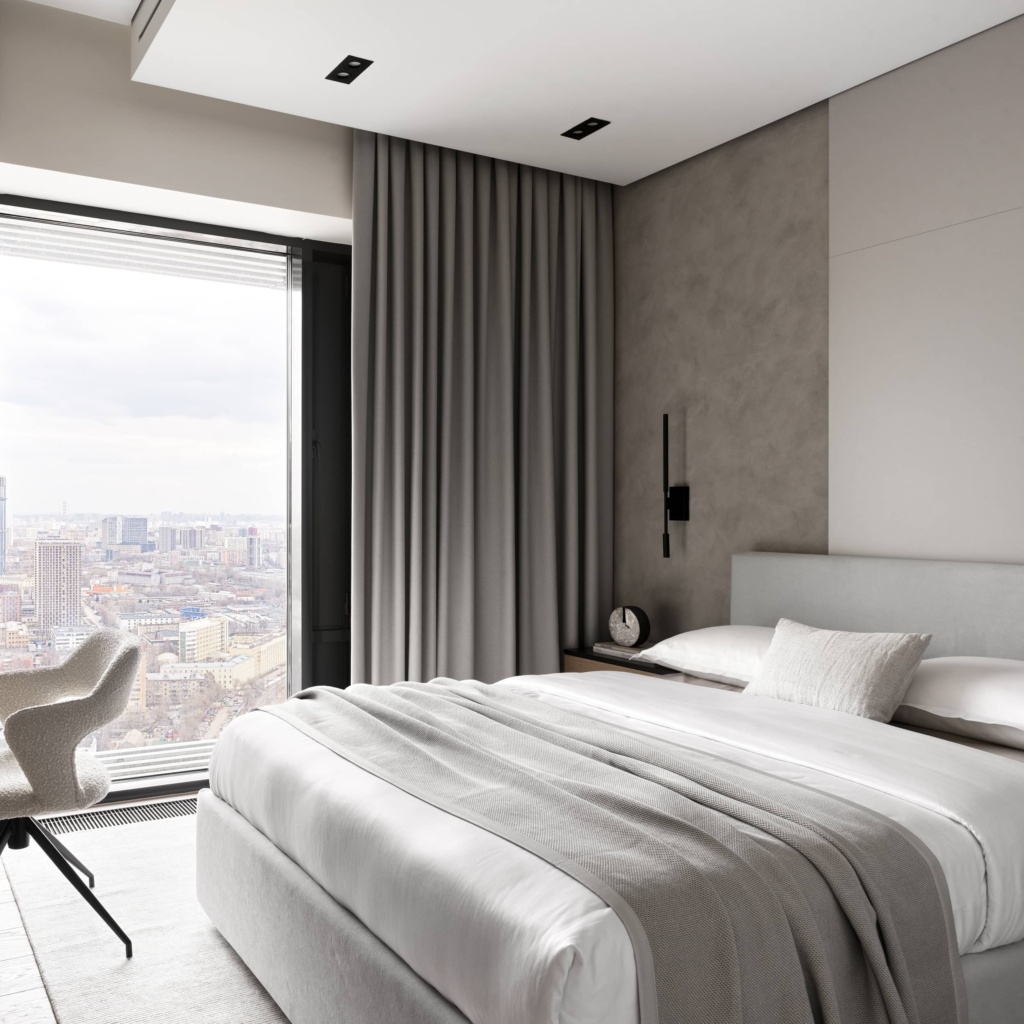 Кровать Кент с подъемным механизмом в интерьере в обивке: Egida Teddy 313, дизайн от: Osome. Фото 7