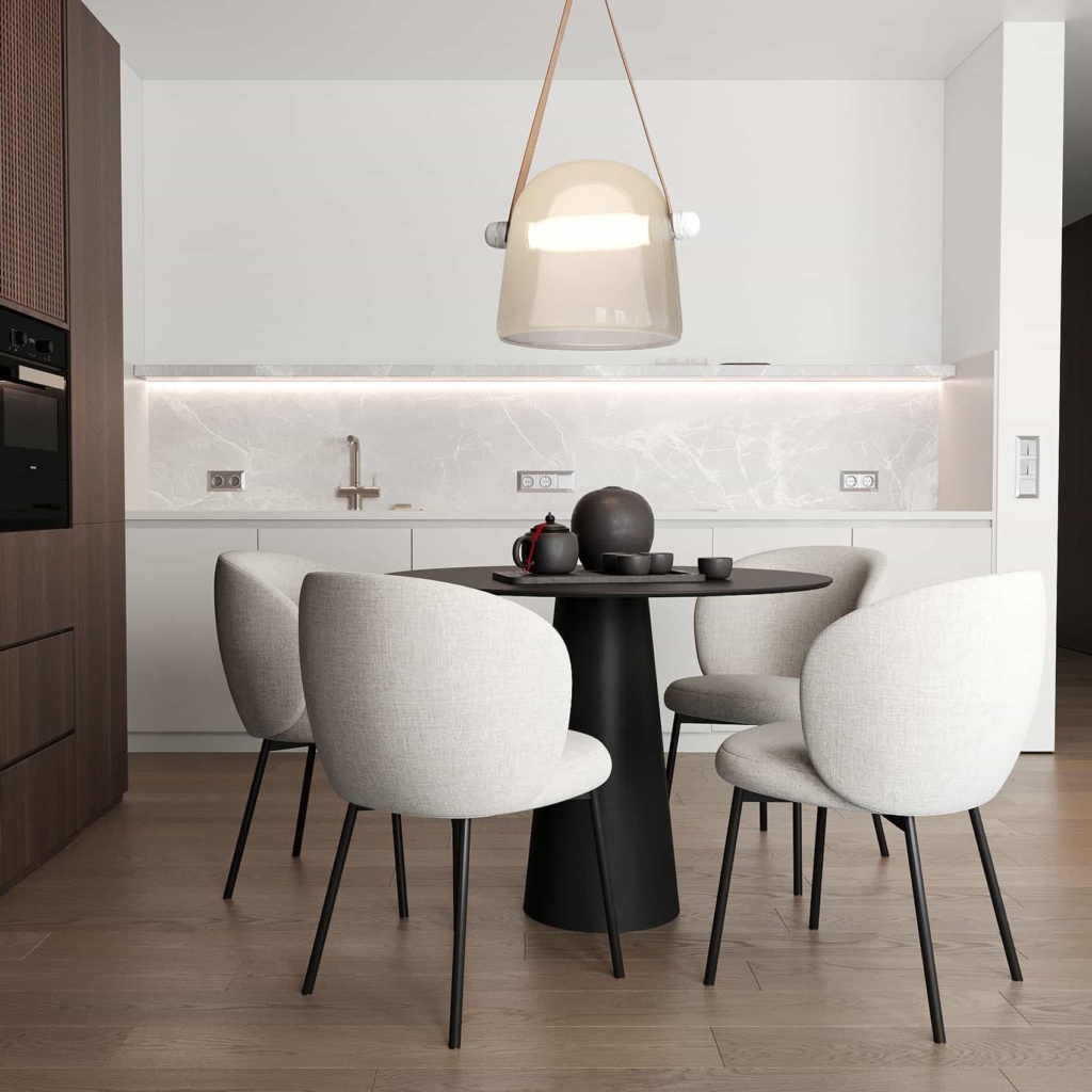 Стул Том в интерьере в обивке: Melange 950. Фото 2