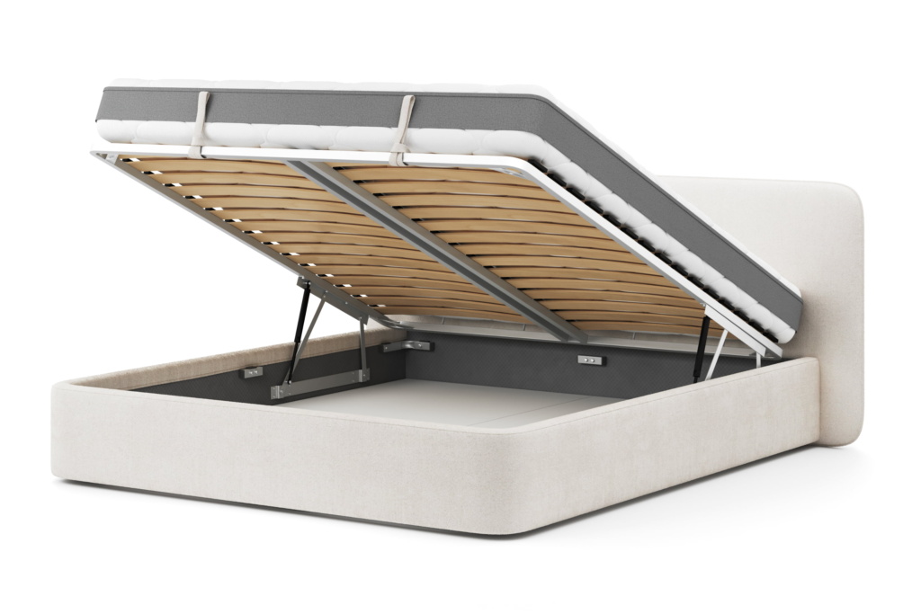 Кровать Барри 180 x 200 в букле Clarins с подъемным механизмом . Фото 3