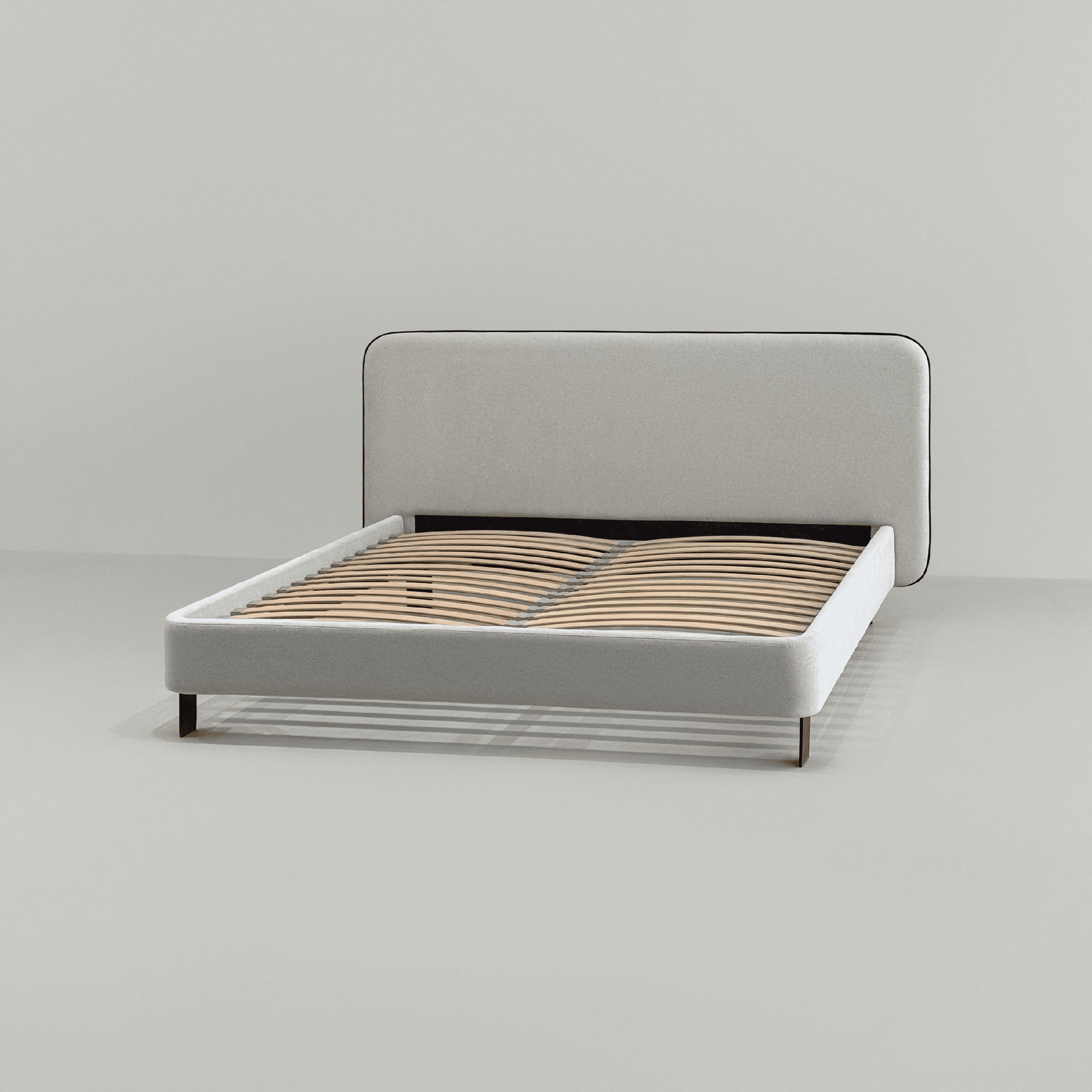 Кровать Барри на ножках в интерьере в обивке: Domiart Piano 1 Cream / Vektor Catalana 21. Фото 9