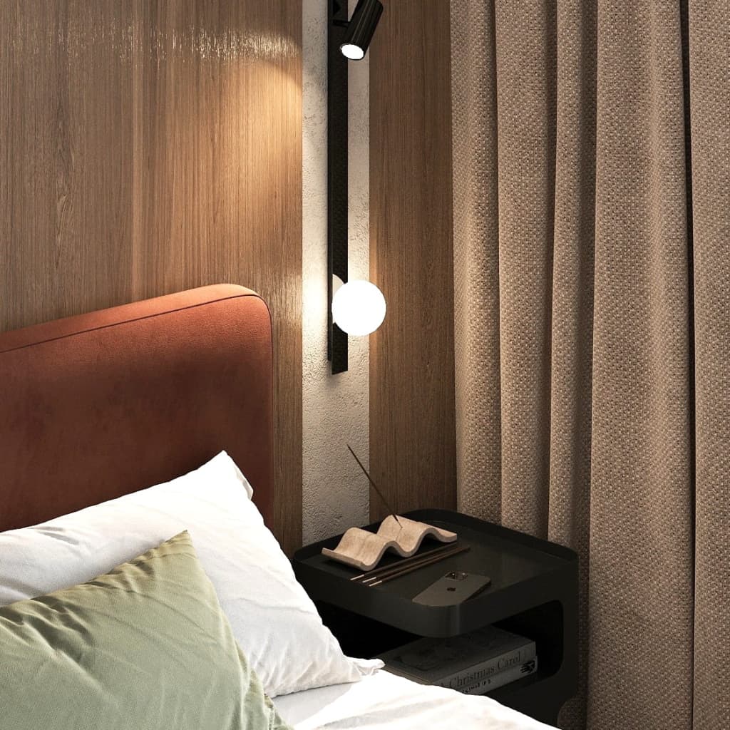 Кровать Тадао с подъемным механизмом в интерьере, дизайн от: Студия дизайна интерьера ДД. Фото 8