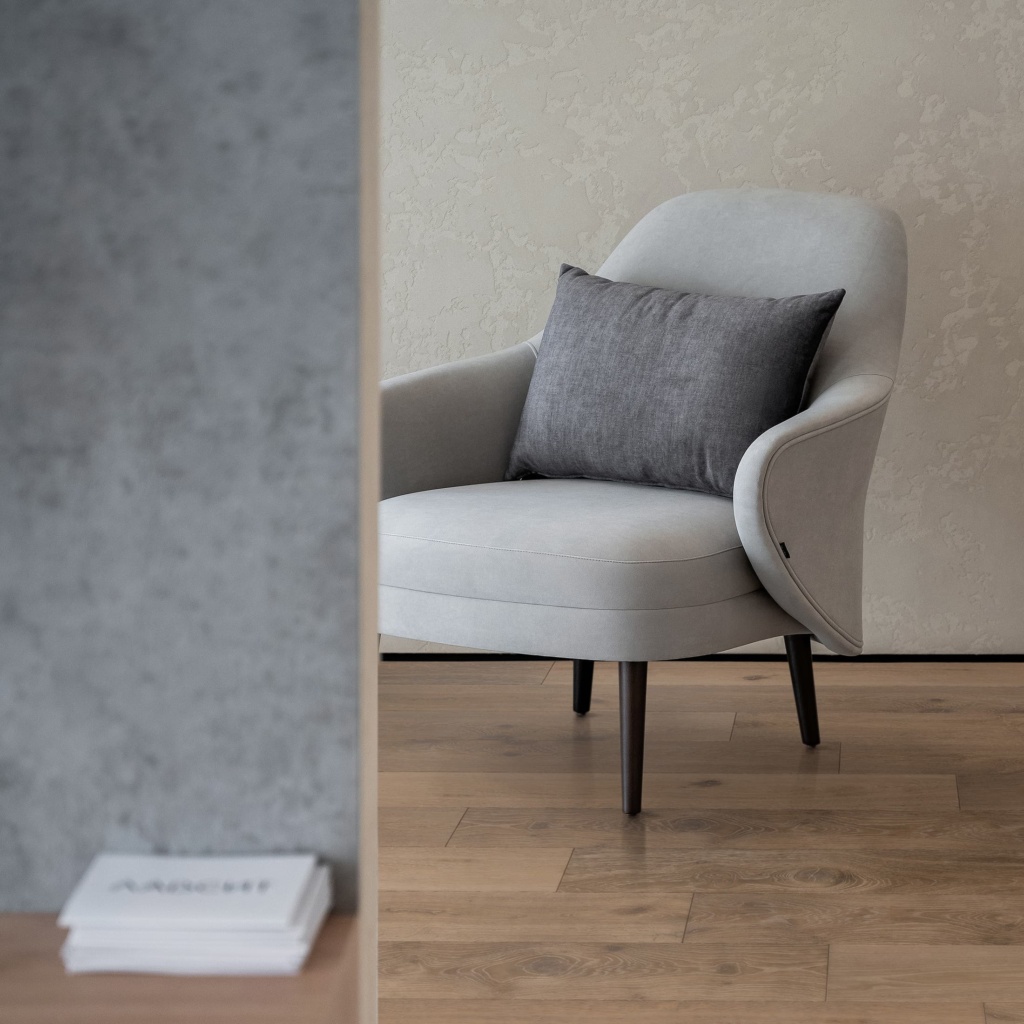 Интерьерное кресло Мейсон в интерьере в обивке: Vektor Leonardo 13. Фото 1