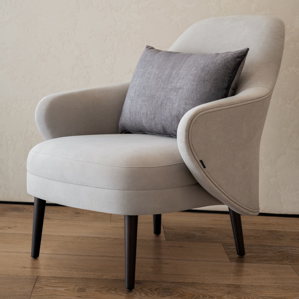 Интерьерное кресло Мейсон в интерьере в обивке: Vektor Leonardo 13. Фото 3