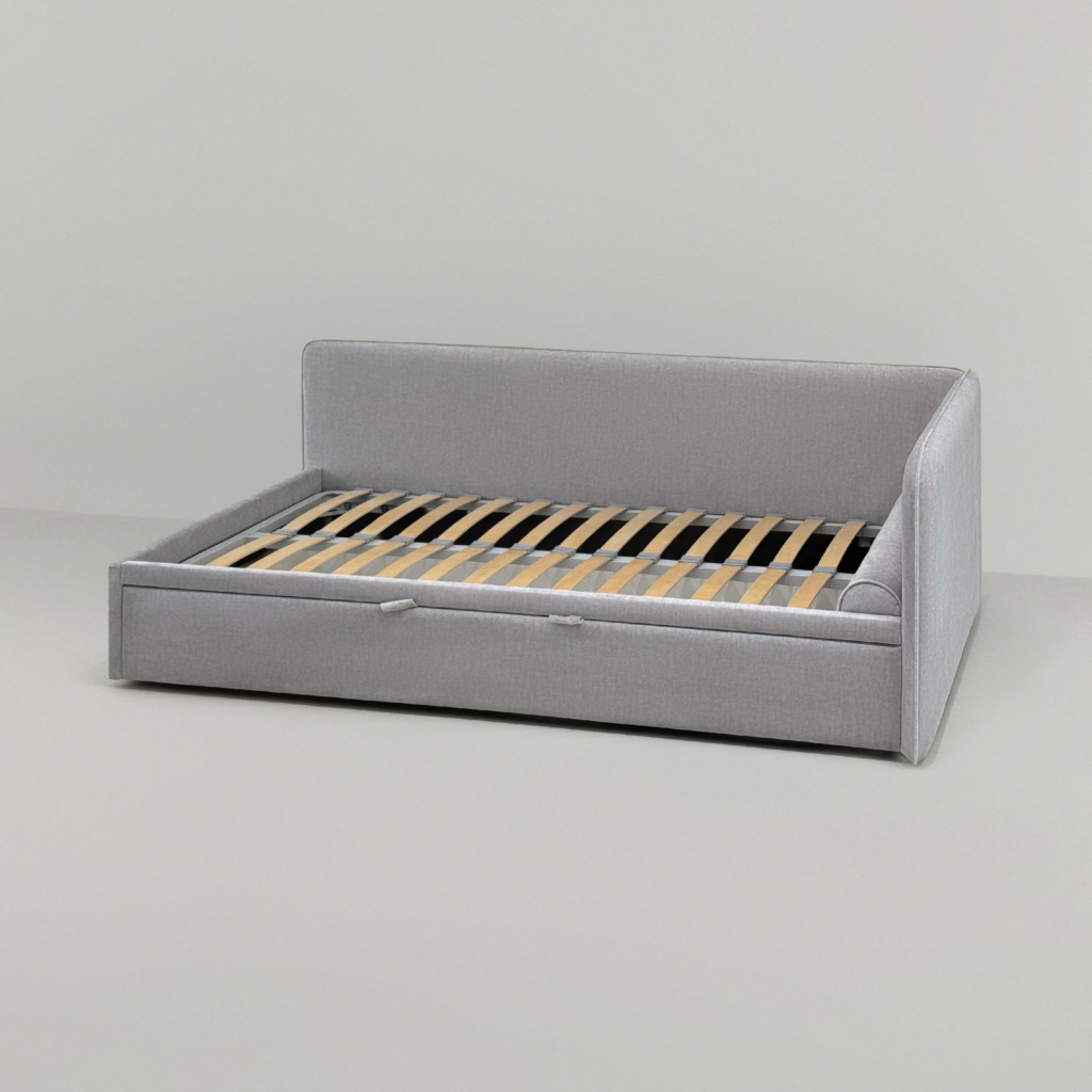 Детская кровать Берт с одним бортом в интерьере в обивке: Domiart Missoni 18. Фото 9
