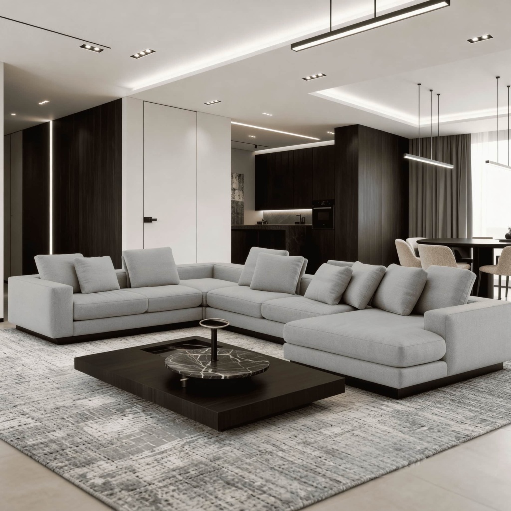 Диван Адам в интерьере в обивке: Nortex Jazz 19. Фото 10