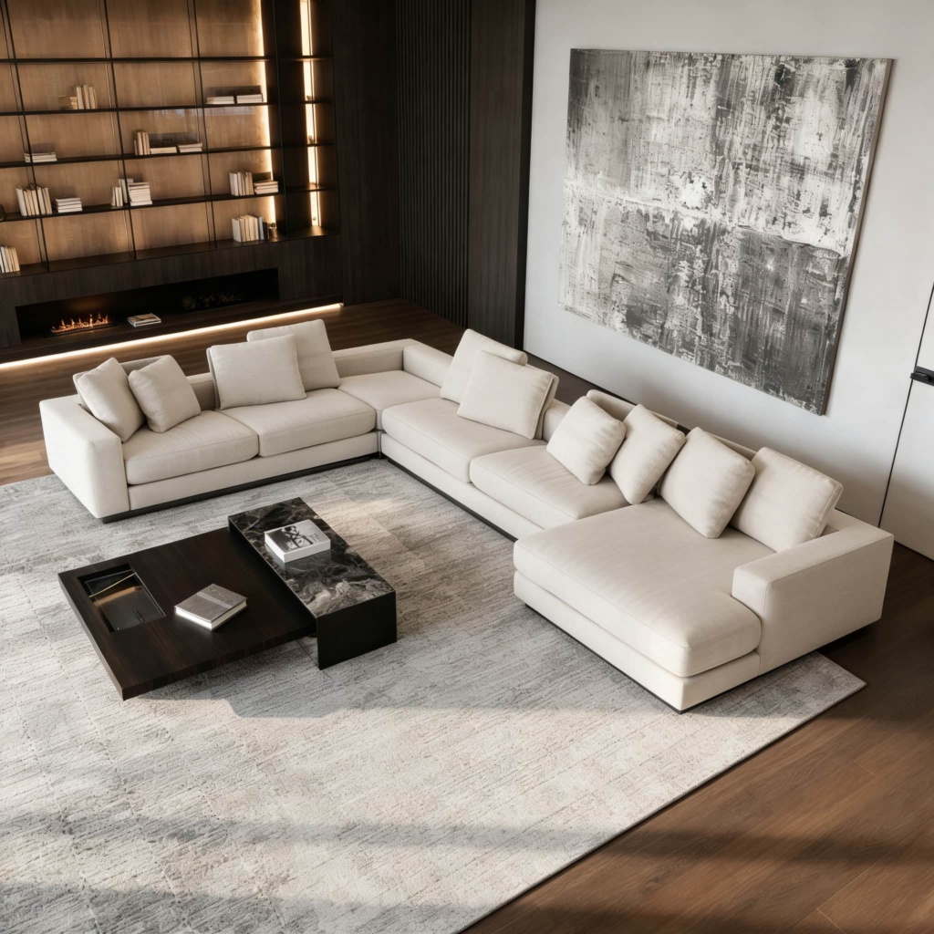 Диван Адам в интерьере в обивке: Domiart Zenit 02. Фото 5