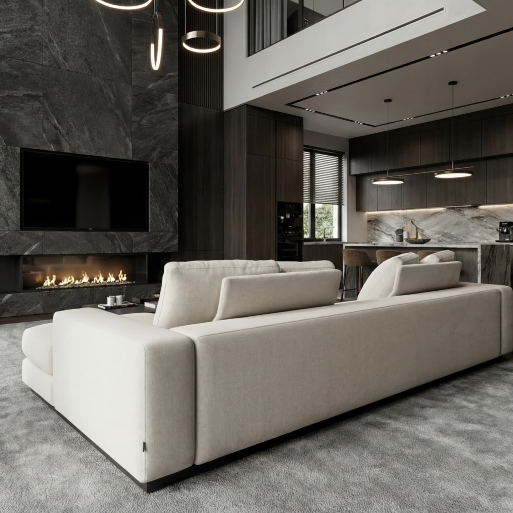 Диван Адам в интерьере в обивке: Art Vision Paradise 01. Фото 4