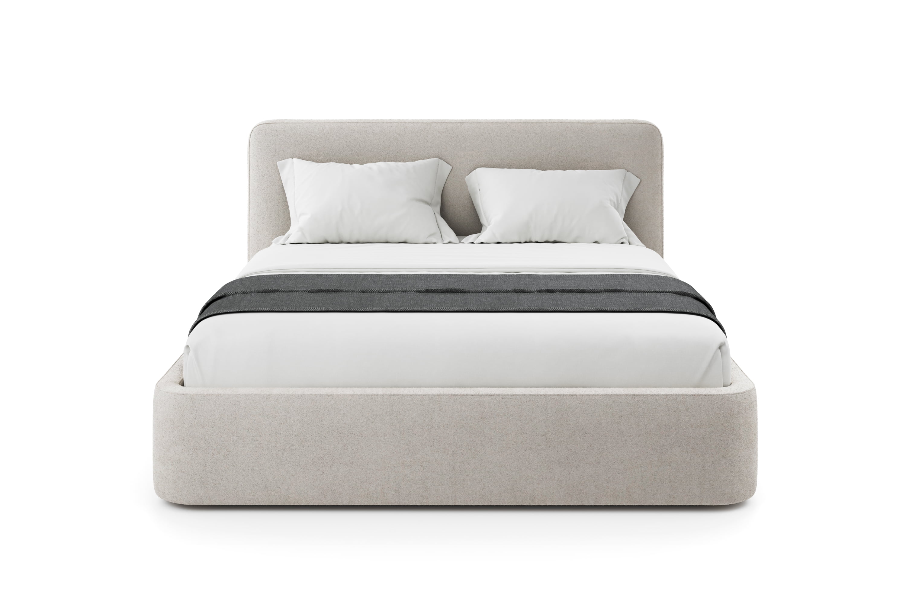 Кровать Бадди 160 x 200 в букле Clarins с подъемным механизмом . Фото 1