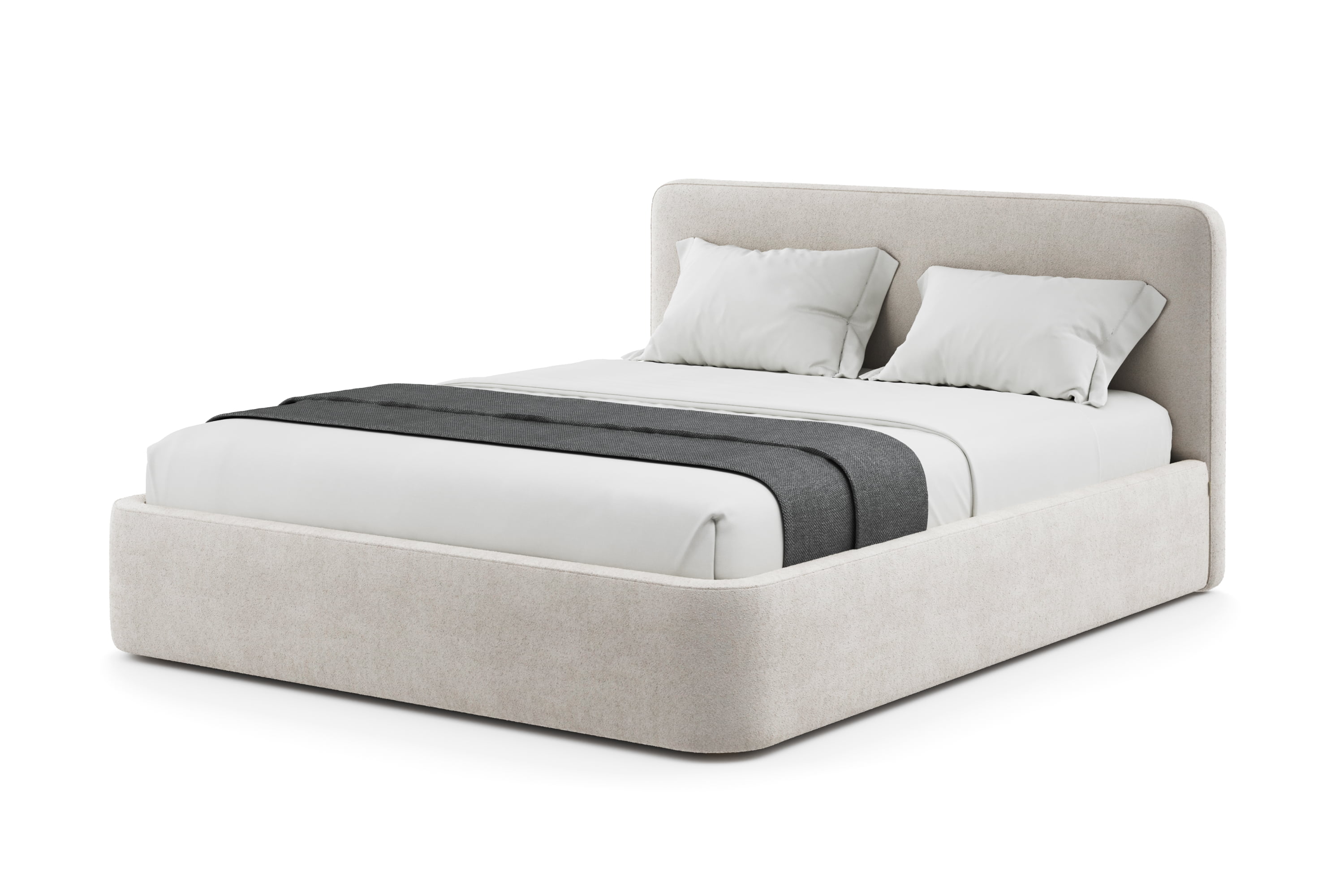 Кровать Бадди 160 x 200 в букле Clarins с подъемным механизмом . Фото 2