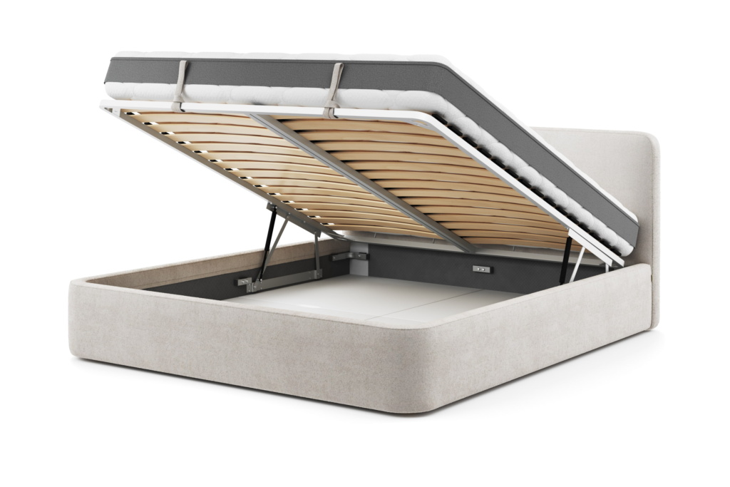 Кровать Бадди 180 x 200 в букле Clarins с подъемным механизмом . Фото 3