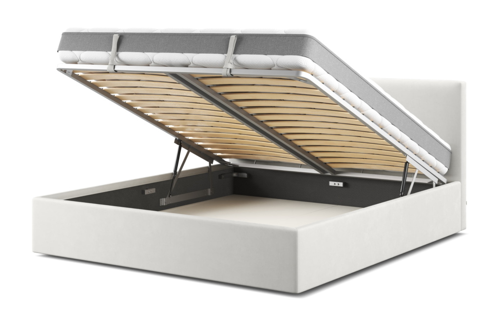 Кровать Кент 160 x 200 в велюре Teddy с подъемным механизмом . Фото 5