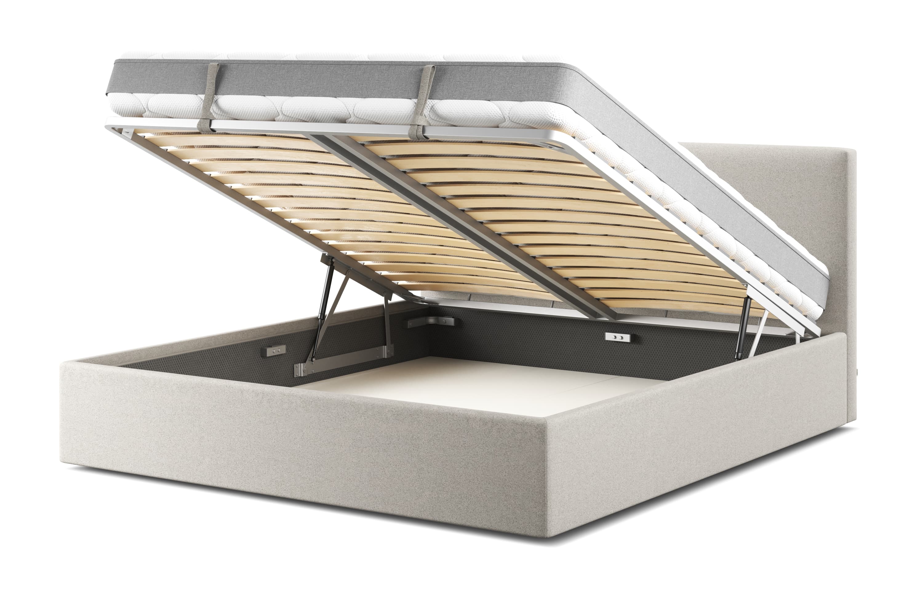 Кровать Кент 160 x 200 в букле Clarins с подъемным механизмом . Фото 5