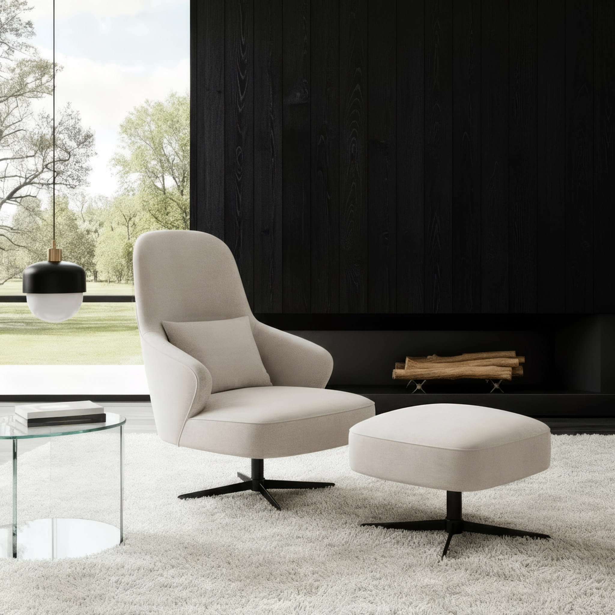 Кресло Магнус Поворотное в интерьере в обивке: Egida Teddy 301. Фото 6