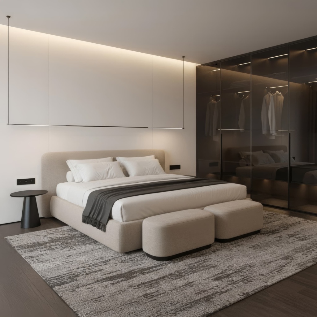 Банкетка Марс на цоколе в интерьере в обивке: Союз-М Clarins 100. Фото 1