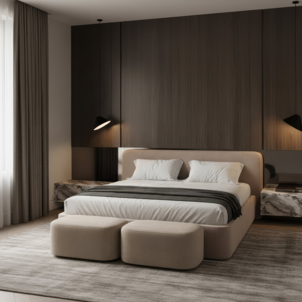 Банкетка Марс в интерьере в обивке: Art Vision Selesta 39. Фото 4