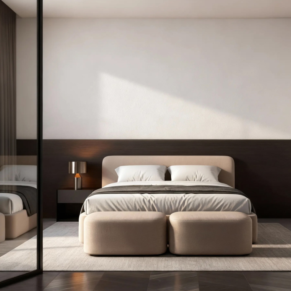 Банкетка Марс в интерьере в обивке: Art Vision Selesta 39. Фото 7