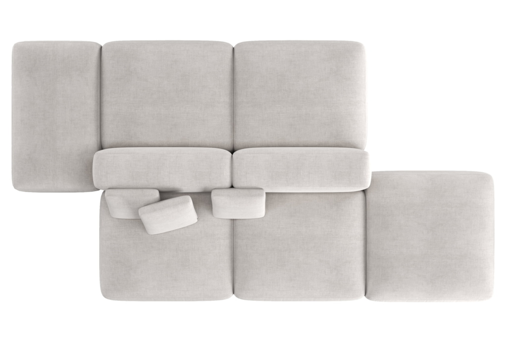 Прямой Диван Кермит двусторонний трехместный. Фото 5