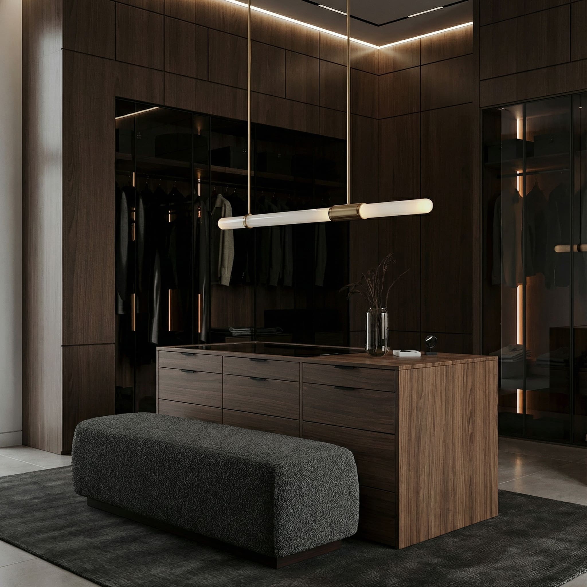 Банкетка Брэд на цоколе в интерьере. Фото 9