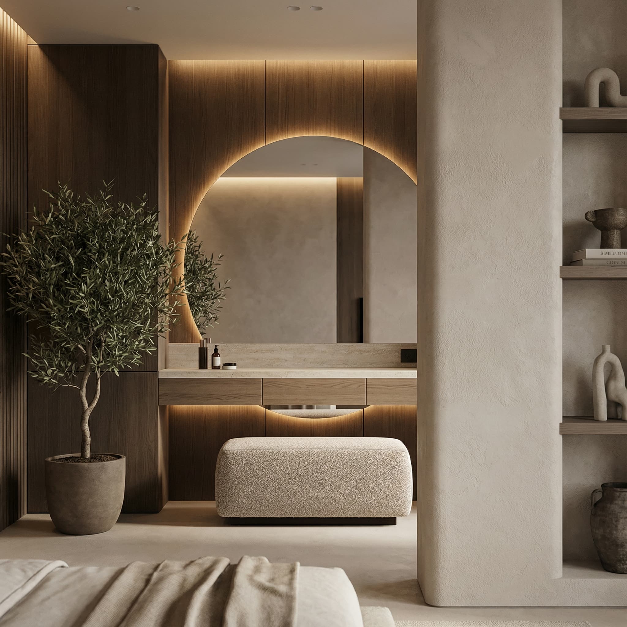 Банкетка Брэд на цоколе в интерьере. Фото 8