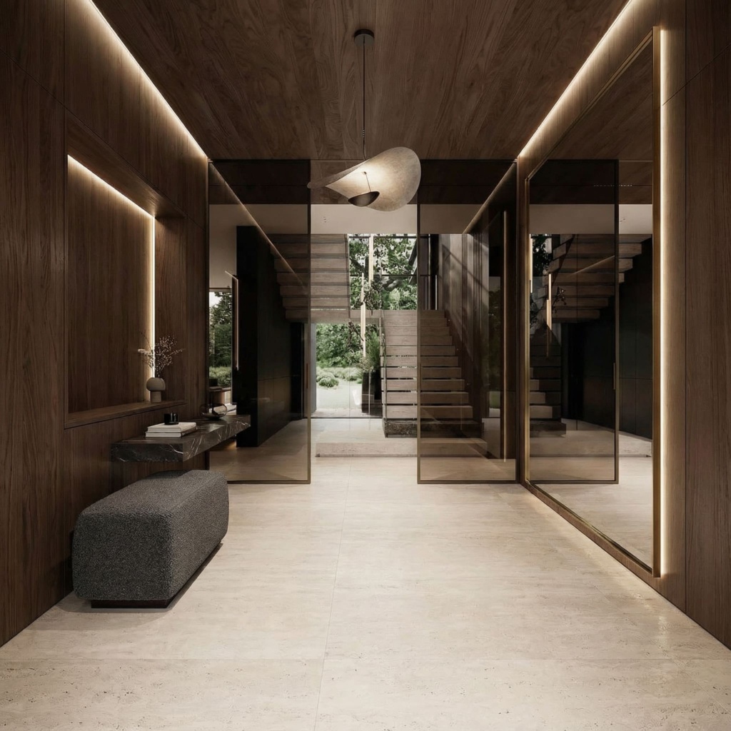 Банкетка Брэд на цоколе в интерьере. Фото 7