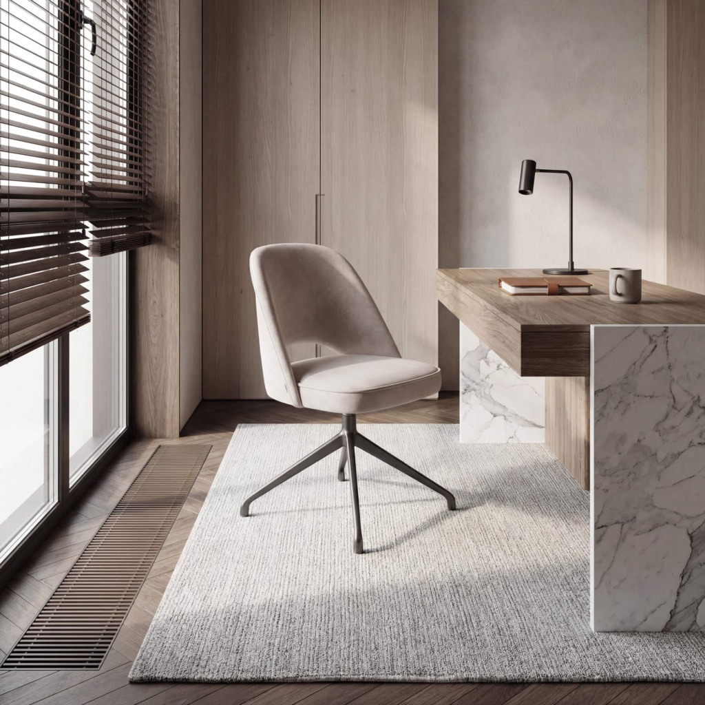 Стул Тайлер Поворотный в интерьере в обивке: Egida Teddy 304. Фото 7