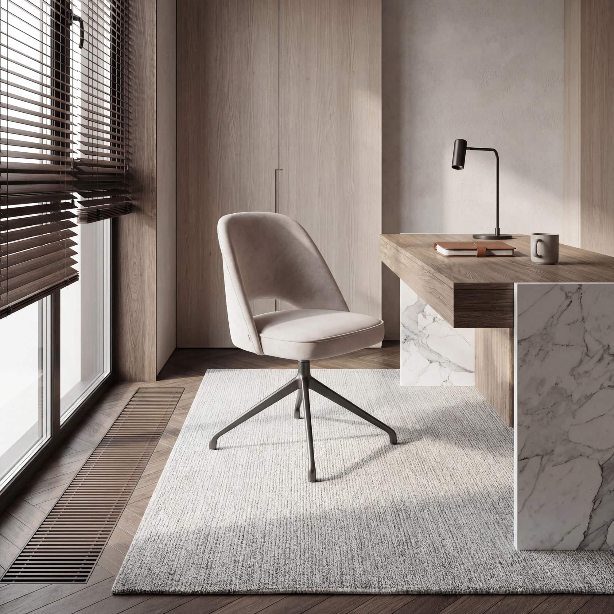 Стул Тайлер Поворотный в интерьере в обивке: Egida Teddy 304. Фото 7