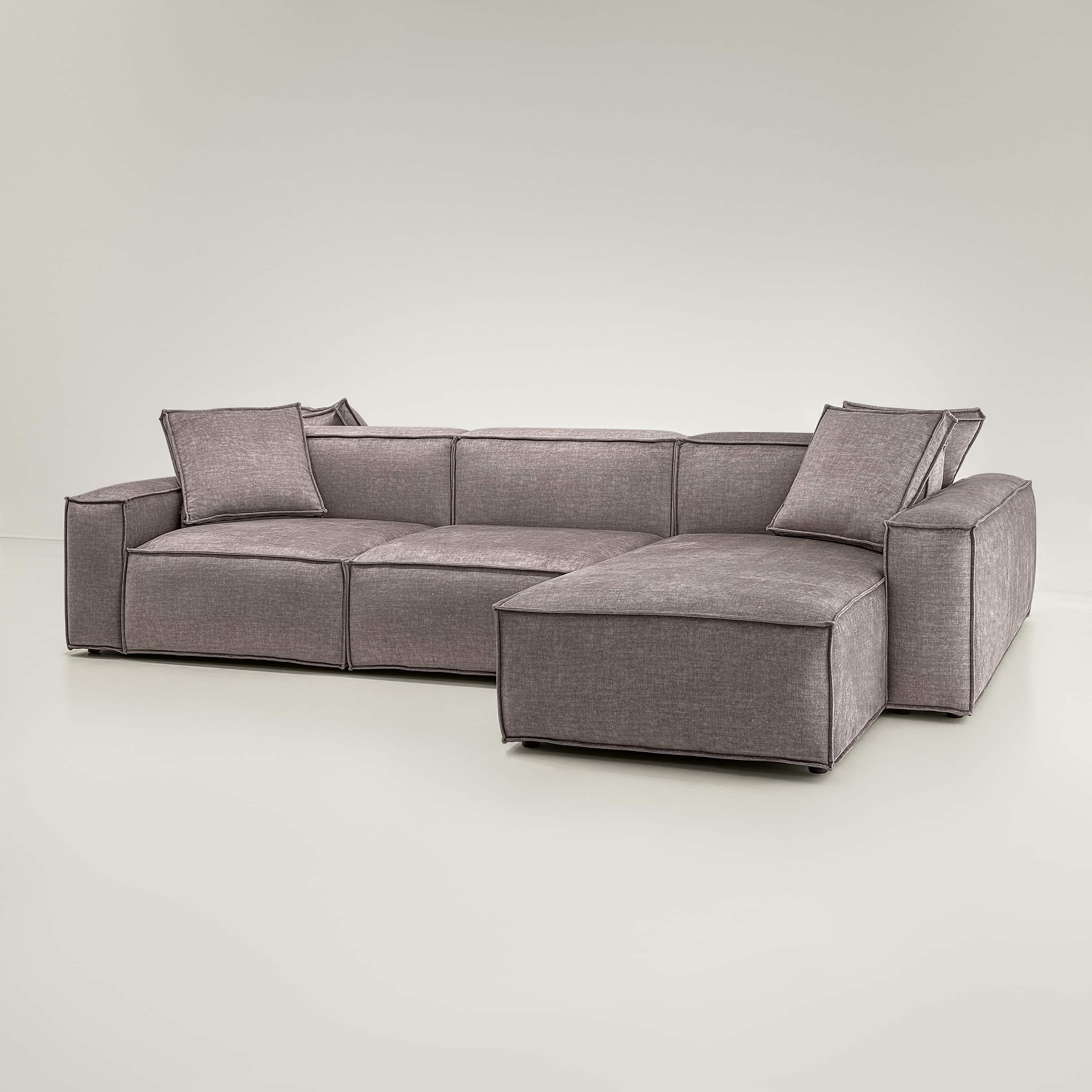 Диван Дэвис двусторонний в интерьере в обивке: Nortex Vogue 04 Taupe. Фото 6