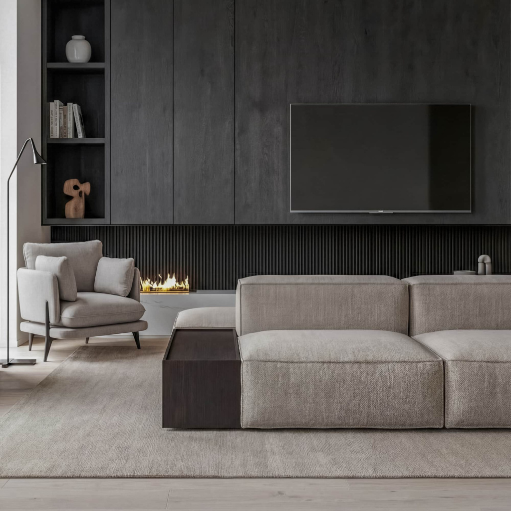 Диван Дэвис двусторонний в интерьере в обивке: Artex Bogema 03. Фото 2