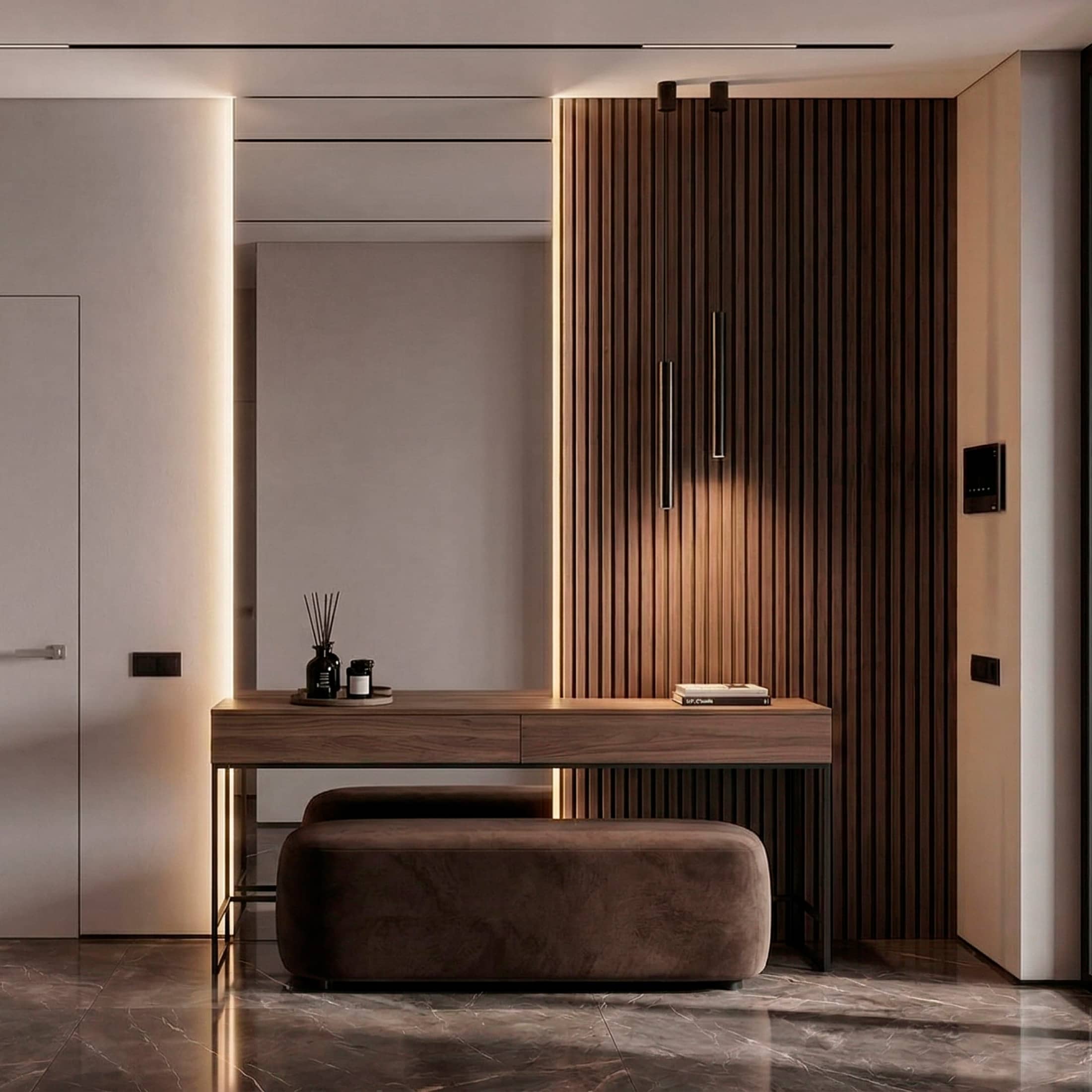 Банкетка Марс в интерьере в обивке: Art Vision Selesta 09. Фото 6