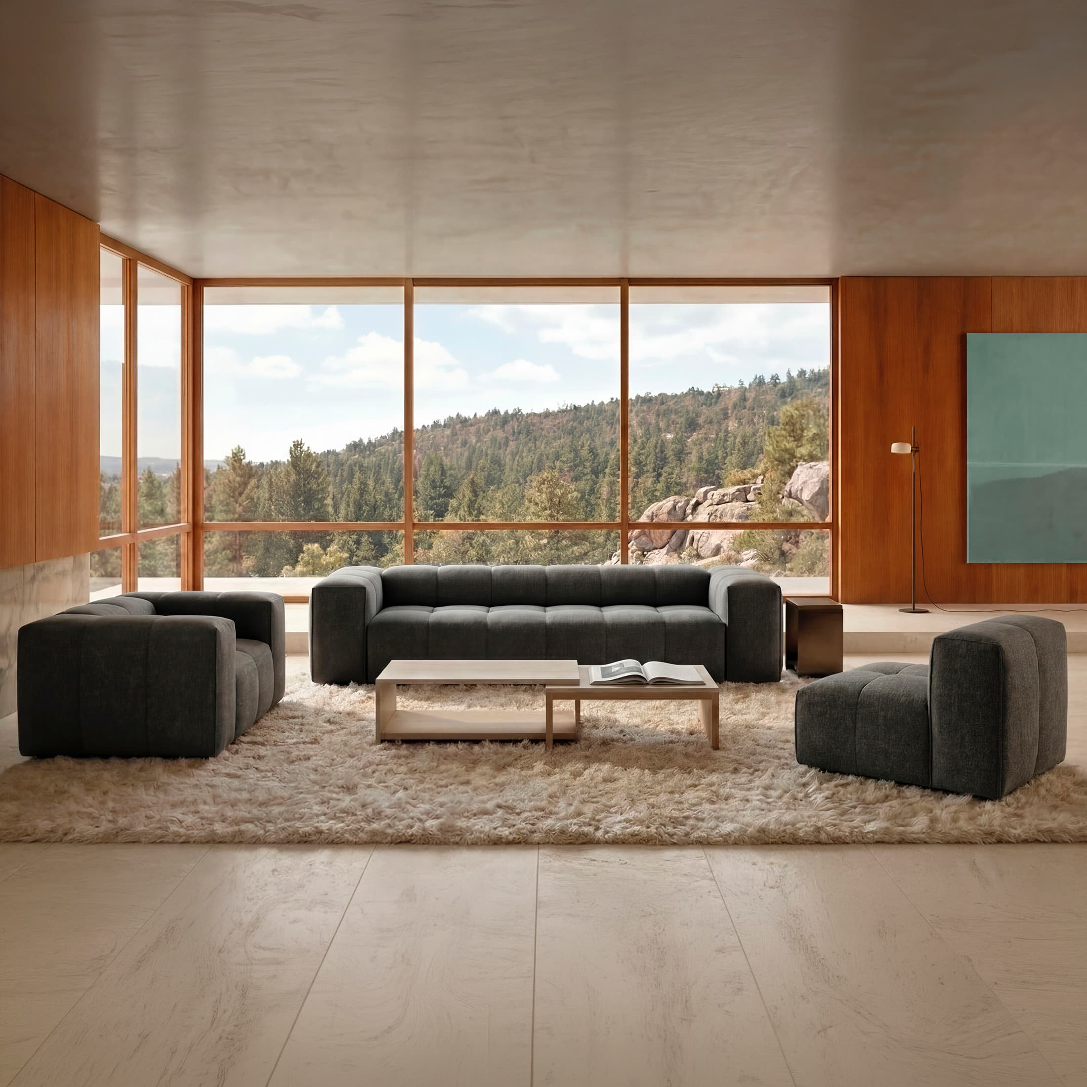 Диван Риттер в интерьере в обивке: Domiart Marino 30. Фото 1