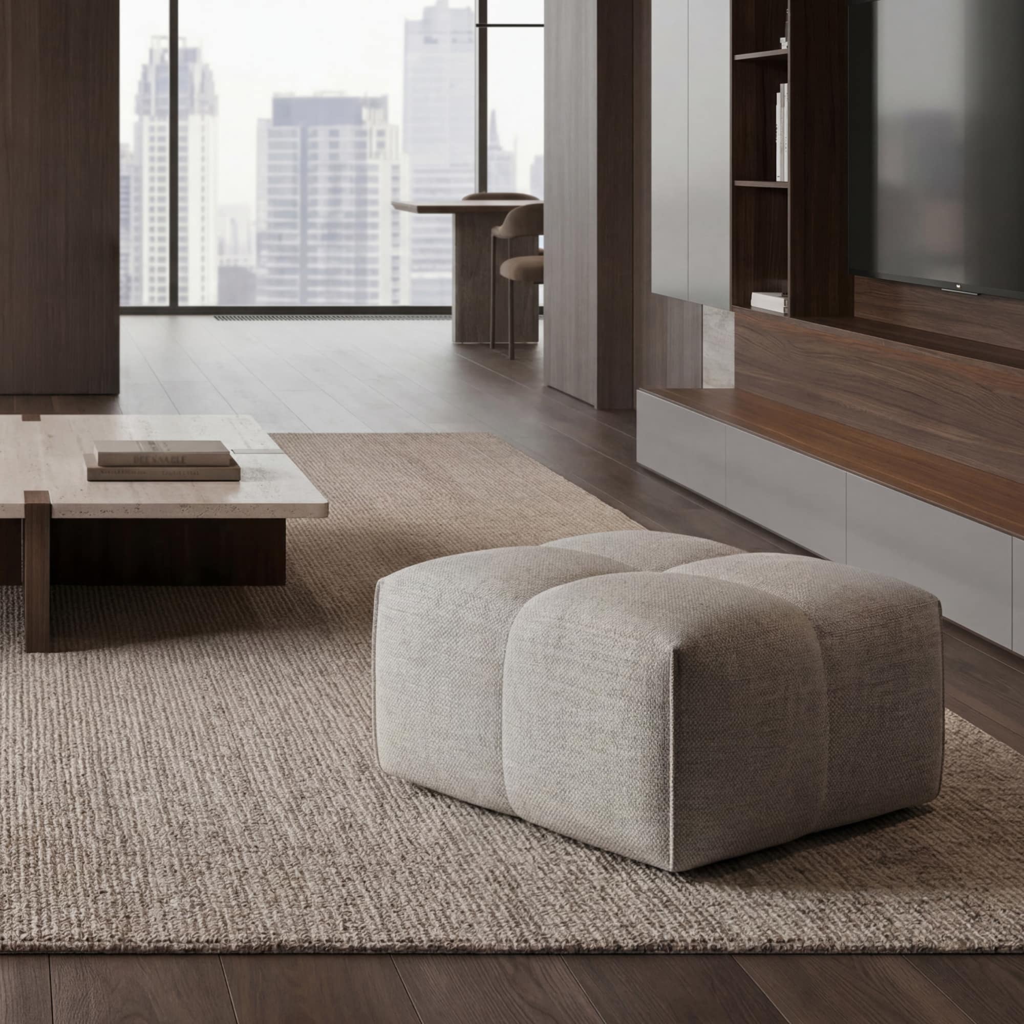 Пуф Риттер в интерьере в обивке: Domiart Missoni 10 . Фото 2